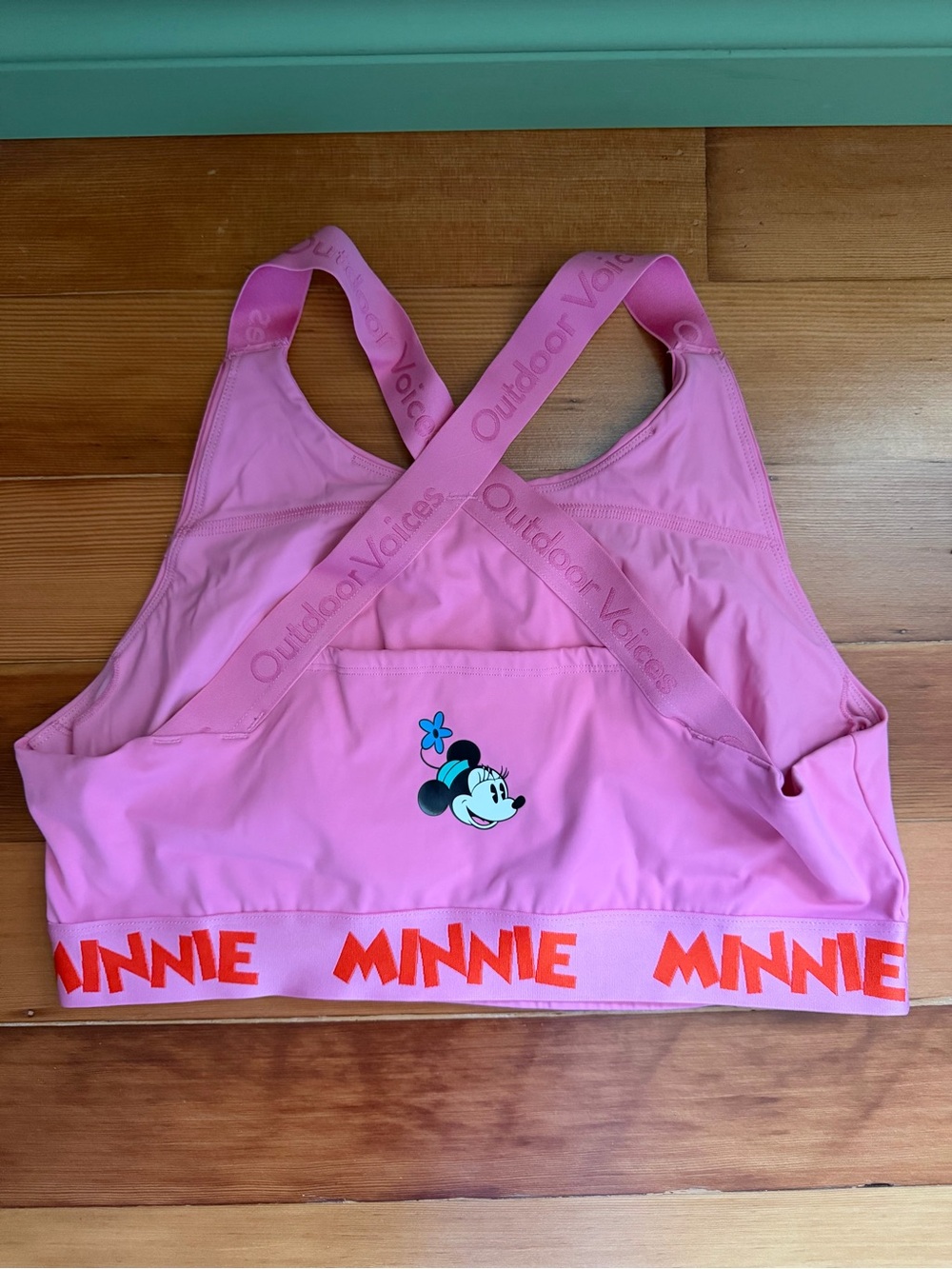 Outdoor Voices x Disney Minnie Snacks Sports Bra Size Pink Size XL